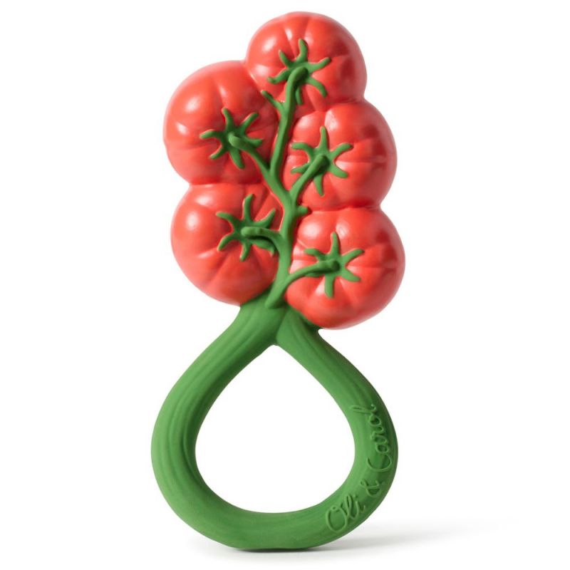 Anneau de dentition 2 en 1 tomates cerises Oli & Carol