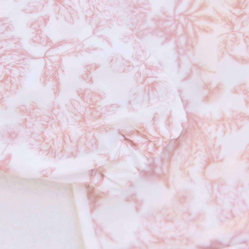 Bavoir manches longues Toile de Jouy rose thé Tartine et Chocolat Produit 4