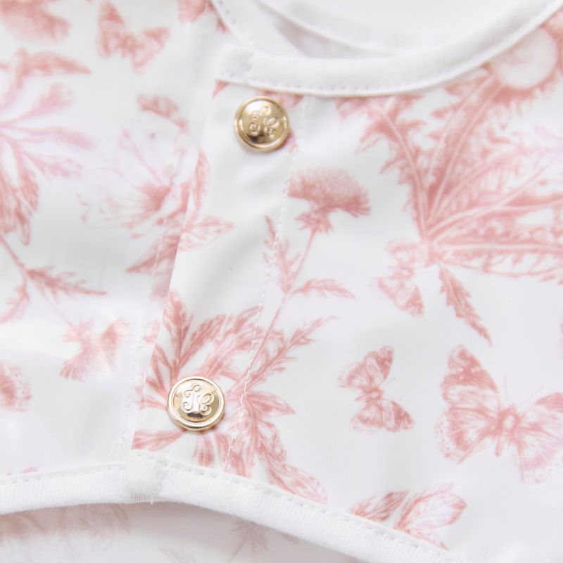 Bavoir manches longues Toile de Jouy rose thé Tartine et Chocolat Produit 5