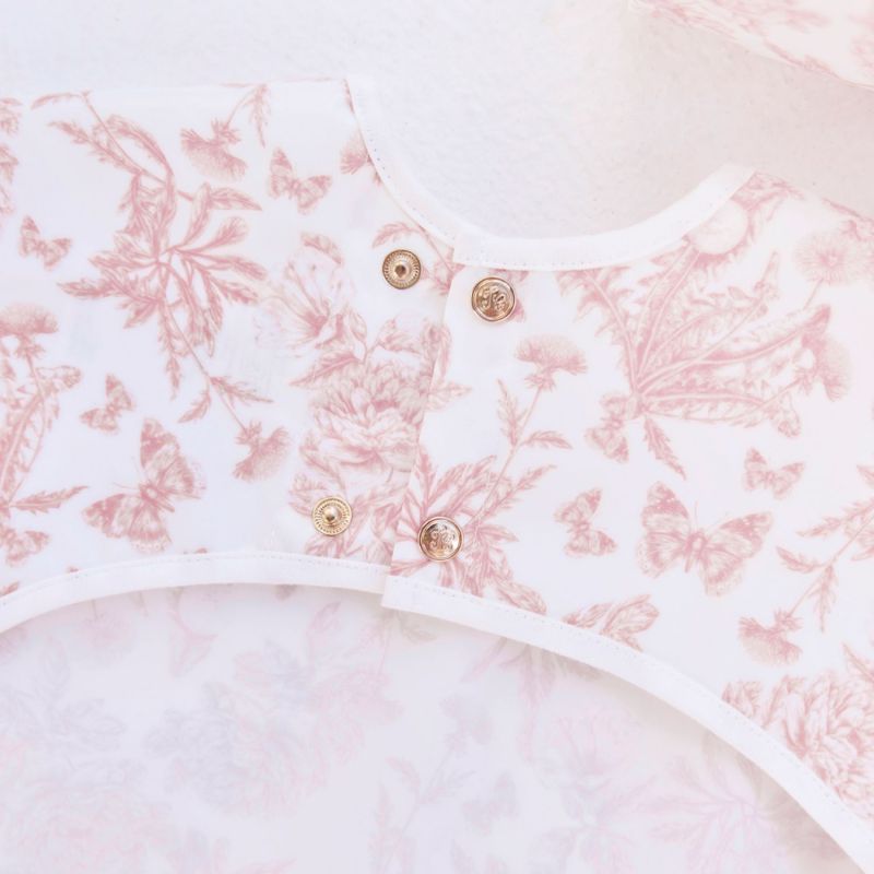Bavoir manches longues Toile de Jouy rose thé Tartine et Chocolat Produit 6