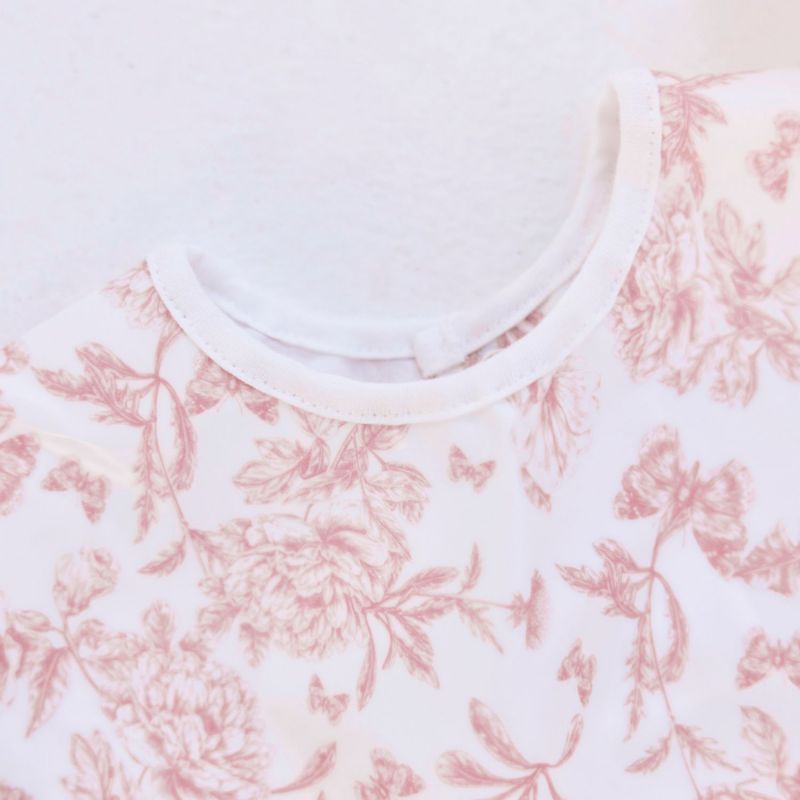 Bavoir manches longues Toile de Jouy rose thé Tartine et Chocolat Produit 7