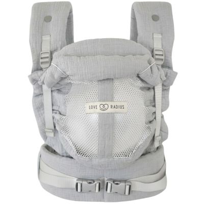 Porte bébé PhysioCarrier V2 Gaze de coton Grey Love Radius
