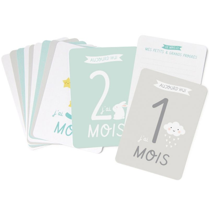 Kit premiers mois de bébé (12 cartes) Zü