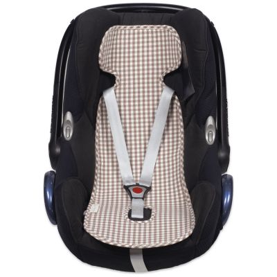 Assise pour siège-auto Praliné Vichy Moka Walking Mum