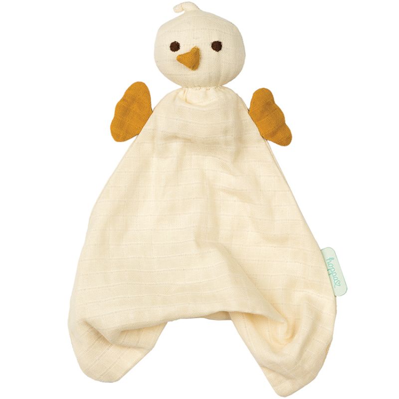Doudou plat en mousseline Pico crème Hoppa