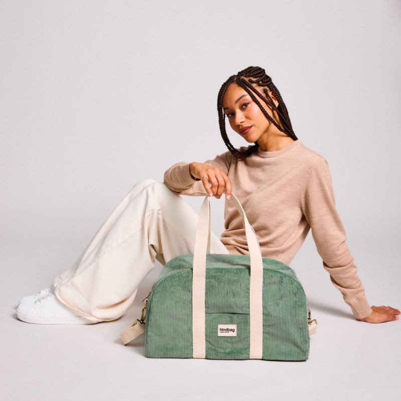 Sac à langer Charlie Velours Vert d'eau Hindbag Produit 2
