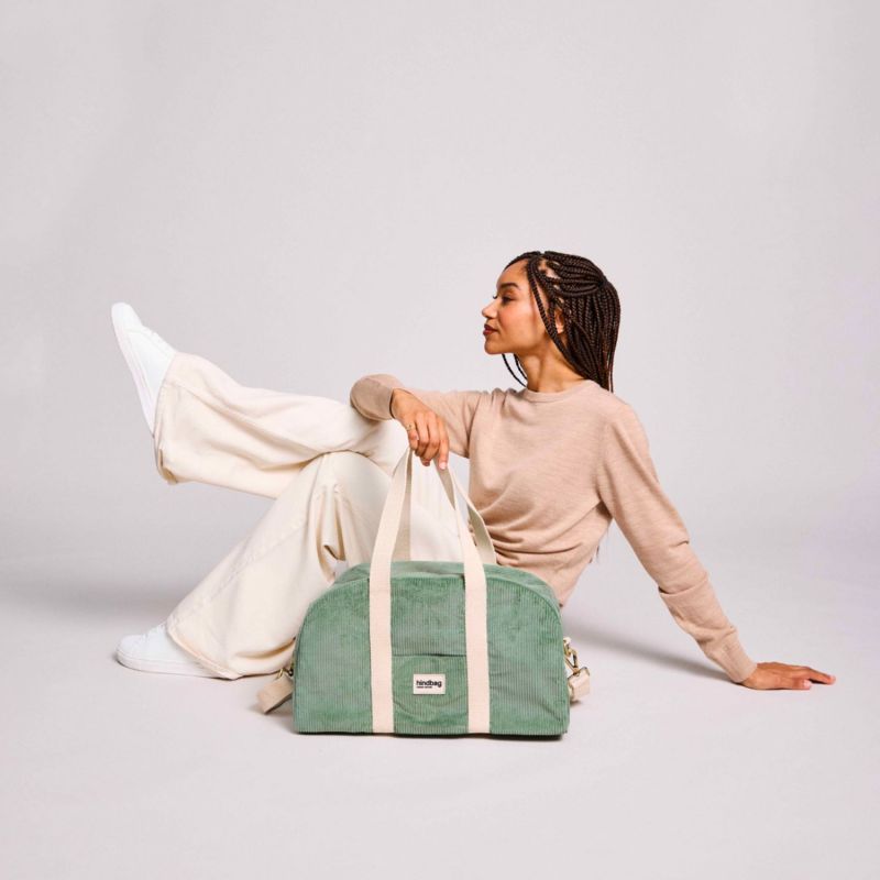 Sac à langer Charlie Velours Vert d'eau Hindbag Produit 3