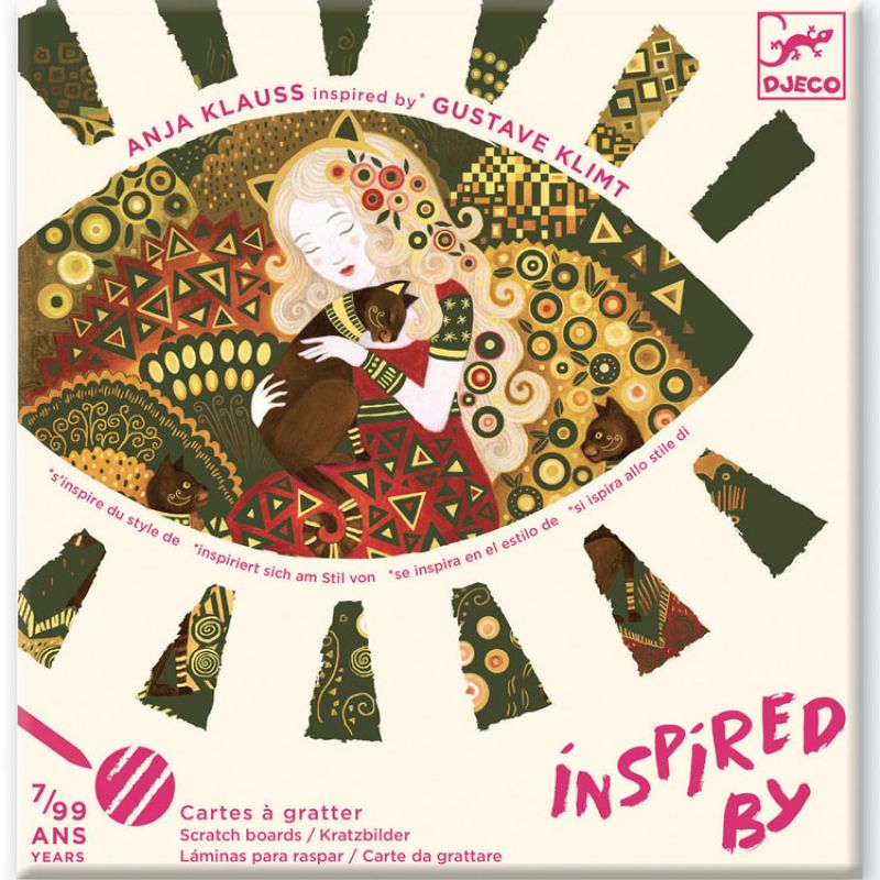 Cartes à gratter métallisées Inspired by Gustav Klimt Djeco