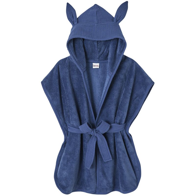 Peignoir de bain Soft Bambou indigo (0-2 ans) BB & Co