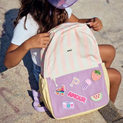 Sac à dos Kids enfant Rose rayé