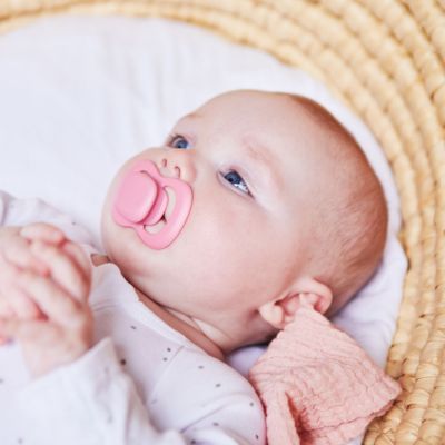 Lot de 2 sucettes symétriques en latex Berry-Blush (6 mois et +)