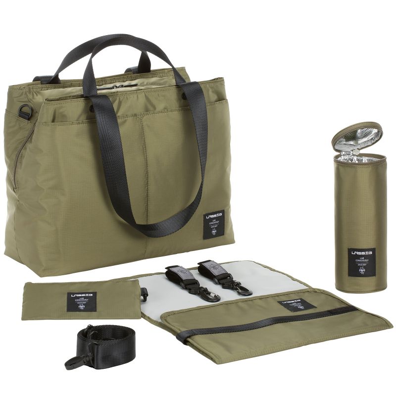 Sac à langer Green Label Repreve® Bente olive Lässig