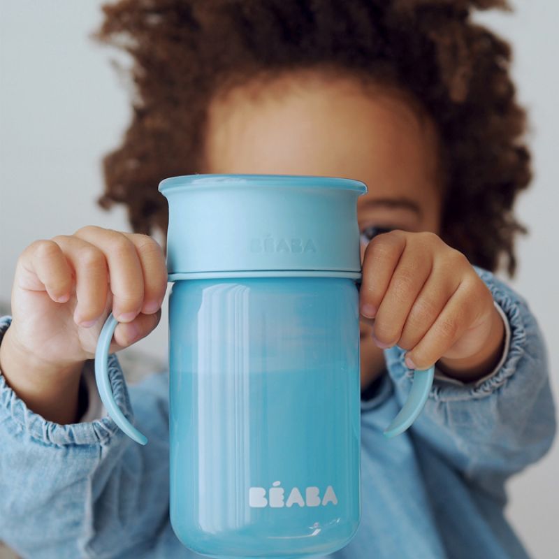 Tasse d'apprentissage 360° bleu (340 ml) Béaba Ambiance 6