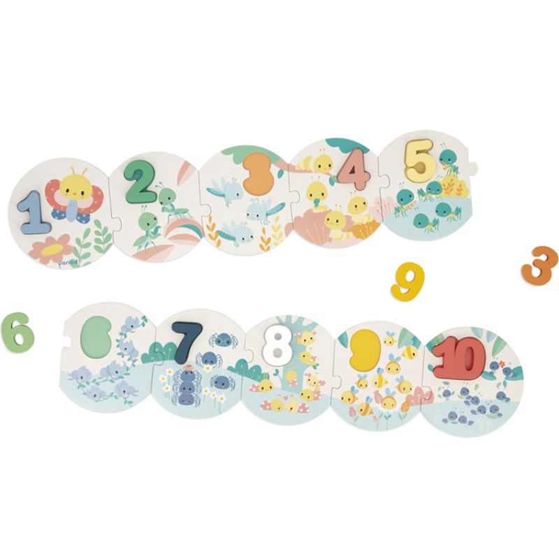 Puzzles à encastrer Pure Mes premiers chiffres Janod