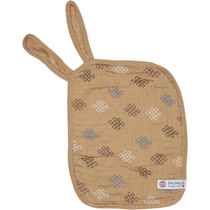 Doudou attache sucette en coton Xandu Miel Lodger
