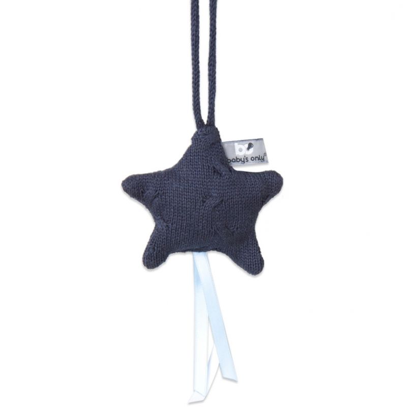 Etoile décorative à suspendre Cable Uni bleu marine Baby's Only