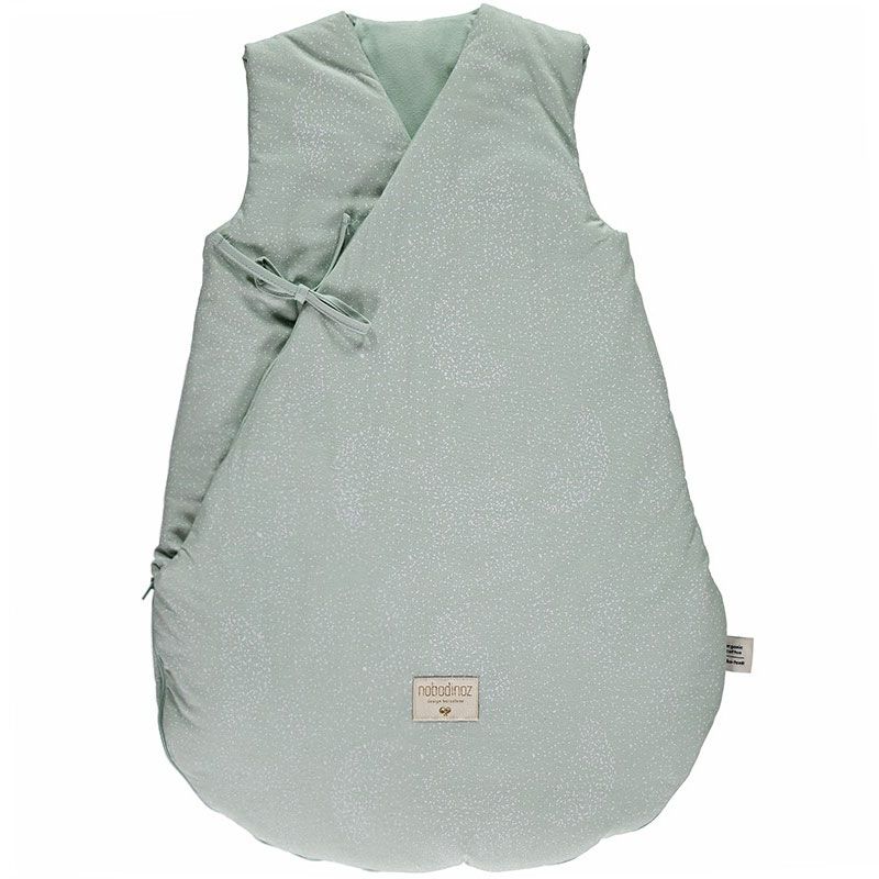 Gigoteuse chaude Cloud coton bio White bubble Aqua TOG 3,5 (65 cm) Nobodinoz
