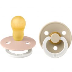 Lot de 2 sucettes en latex Nuit Blush-Vanilla (18 mois et +) - BIBS