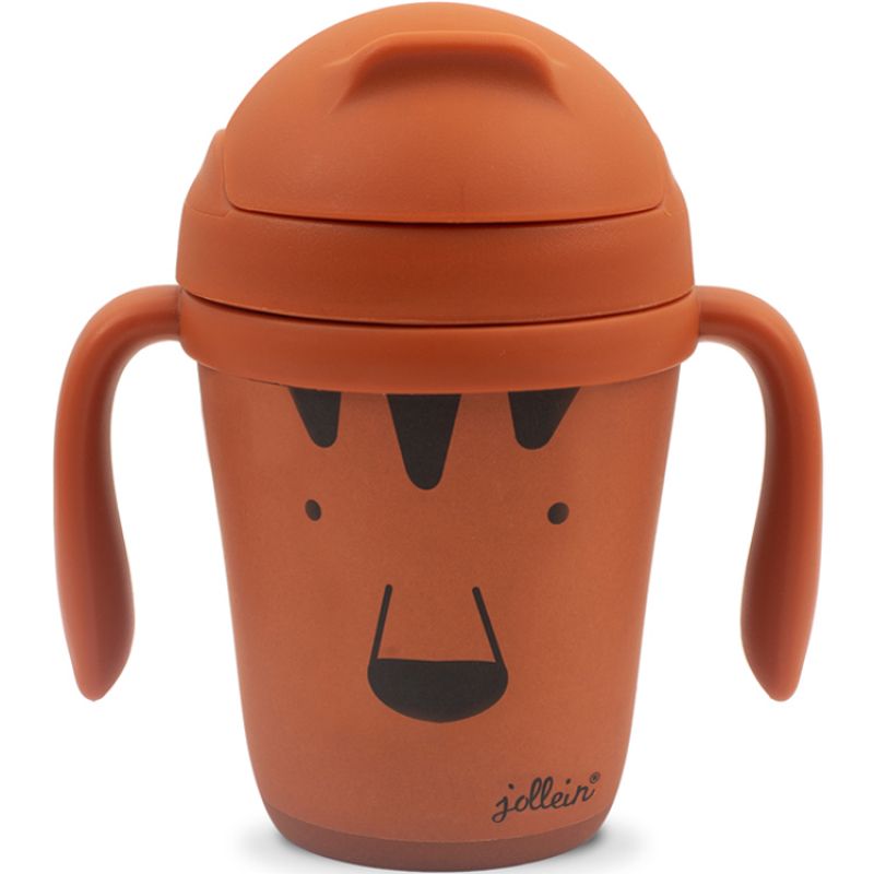 Tasse d'apprentissage en bambou Animal club orange Jollein