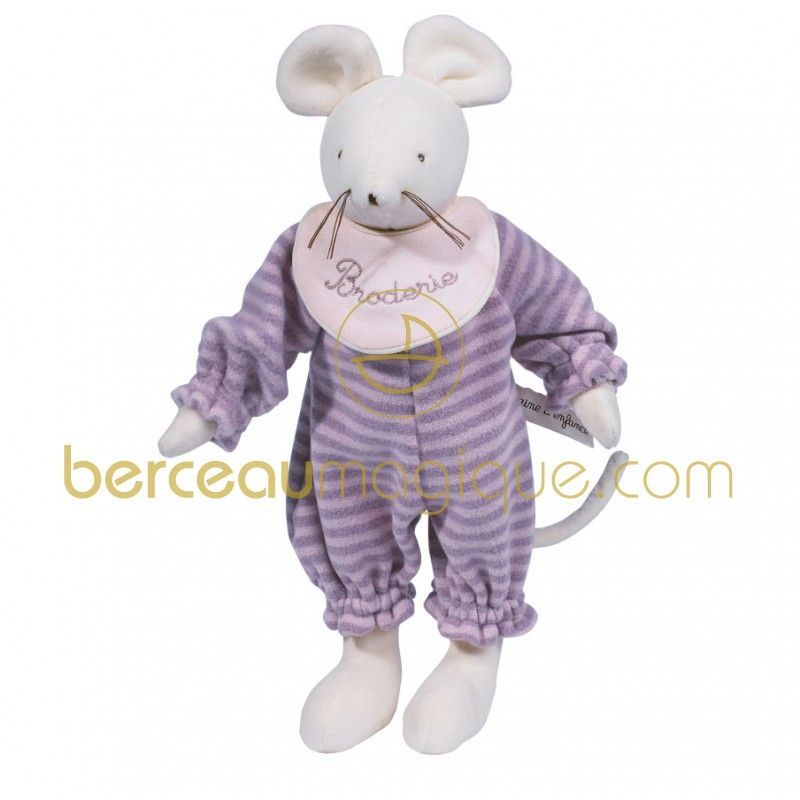 Poupée Souris rose (Avec broderie) Moulin Roty