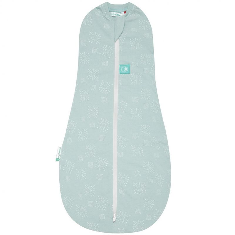 Gigoteuse d'emmaillotage légère coton bio ErgoCocoon Mint stars TOG 1 (60 cm) ErgoPouch