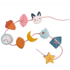 Jeu de perles en bois à enfiler Après la pluie - Moulin Roty
