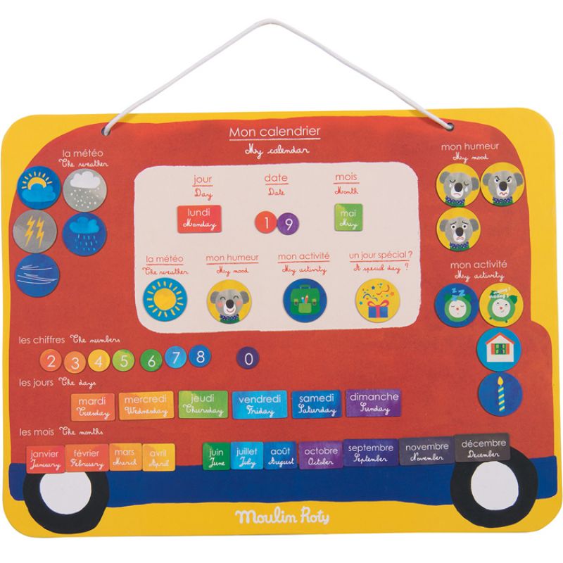 Calendrier magnétique Les Popipop Moulin Roty