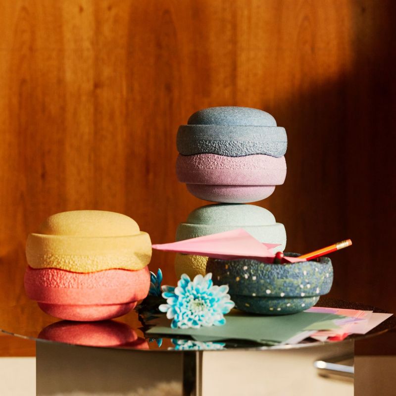 Jeu de motricité Spring Special Mini rainbow pastel (7 blocs) Stapelstein Ambiance 4