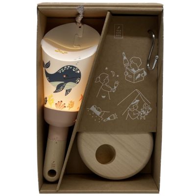 Coffret lampe nomade 5 en 1 Baleine rêveuse - Rose poudré