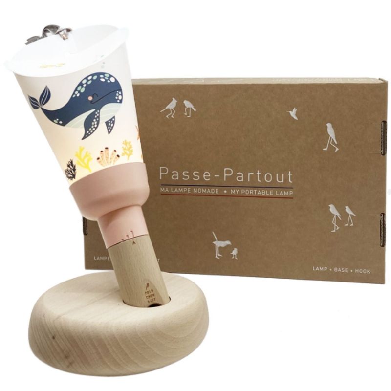 Coffret lampe nomade 5 en 1 Baleine rêveuse - Rose poudré Maison Polochon Produit 1
