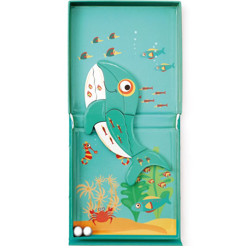 Puzzle magnétique 2 en 1 Baleine Scratch