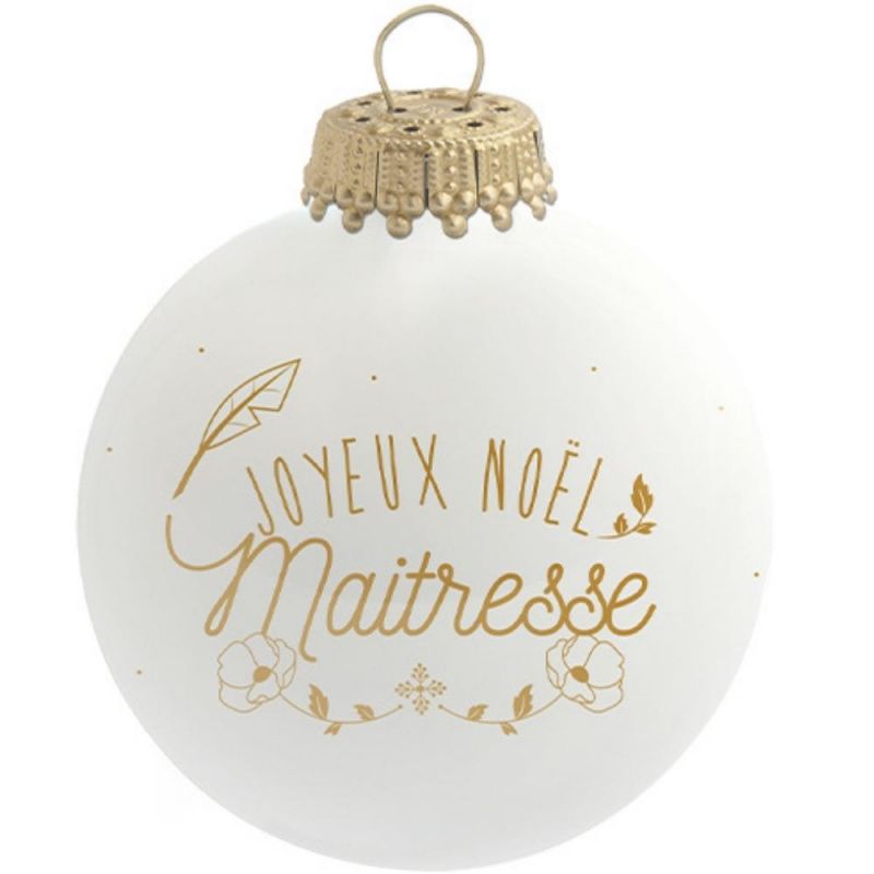 Boule de Noël Joyeux Noël Maîtresse - Reconditionné Baubels