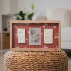 Cadre photo 2 empreintes Rainbow Terracotta