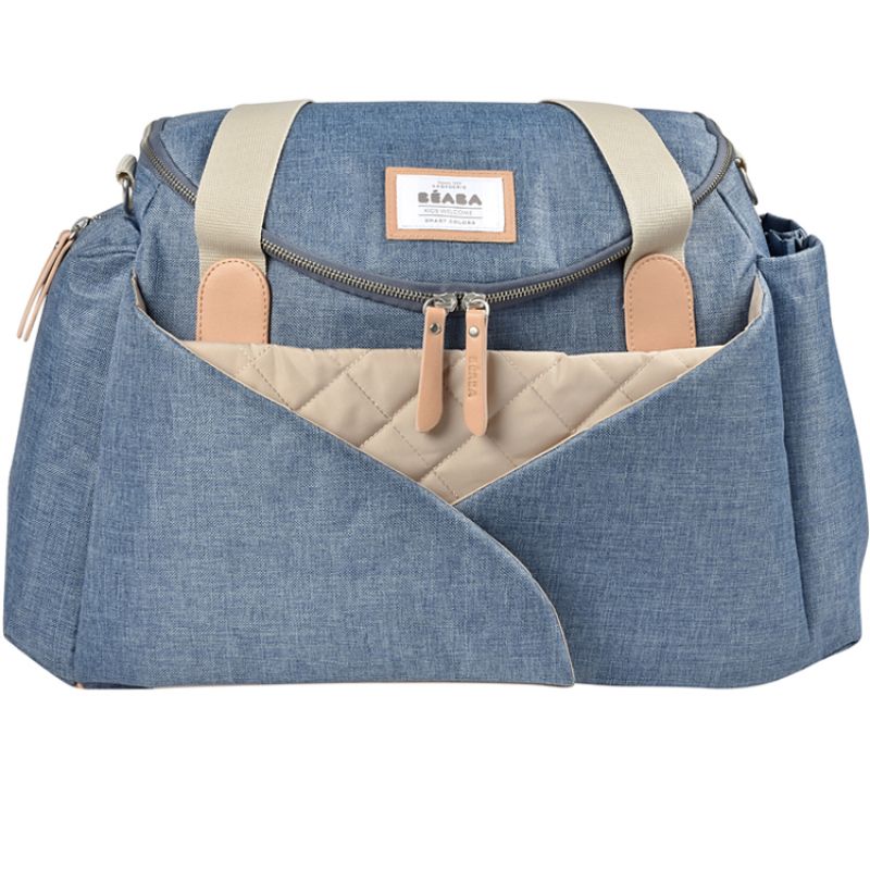 Sac à langer Sydney II bleu chiné  Béaba
