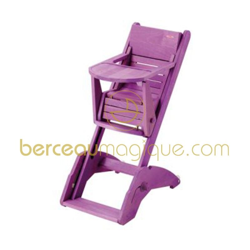 Chaise haute twenty one lilas 4 positions Combelle