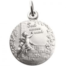 Médaille Ange promesse 18 mm (argent 925°)  par Martineau