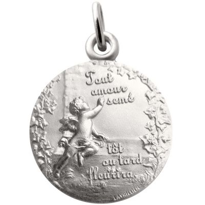 Médaille Ange promesse 18 mm (argent 925°) Martineau
