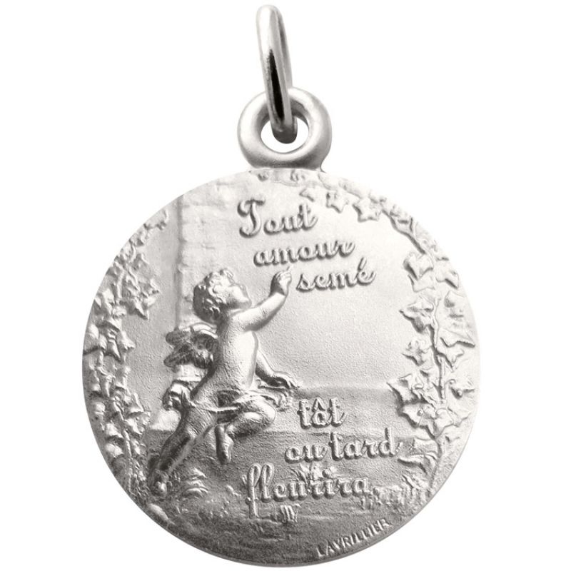 Médaille Ange promesse 18 mm (argent 925°) Martineau
