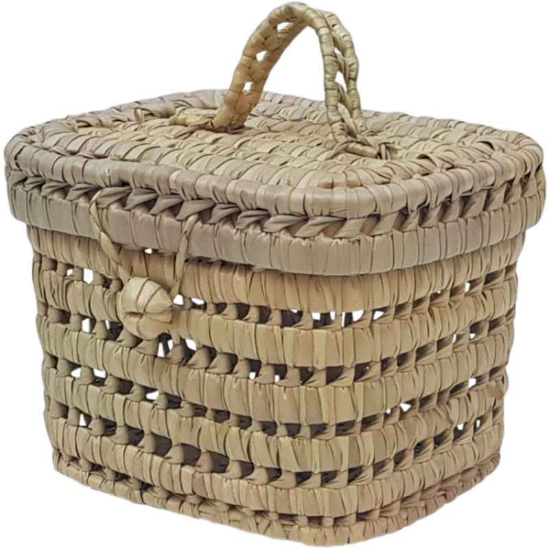 Panier de toilette en feuilles de palmier (23 x 16 cm) Kikadu
