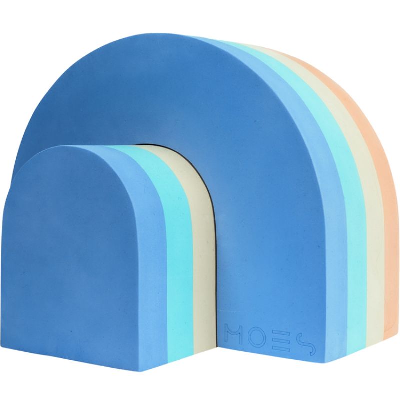 Jeu de motricité en mousse rainbow nature (2 blocs) Moes Play