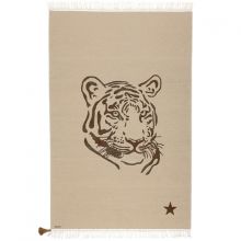 Tapis rectangulaire Gypsy tigre beige (100 x 150 cm)  par Varanassi