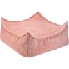 Pouf Ottoman Square Guava Pink molletonné - Wigiwama