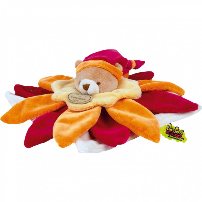 Coffret doudou ours Tatoo orange Doudou et Compagnie