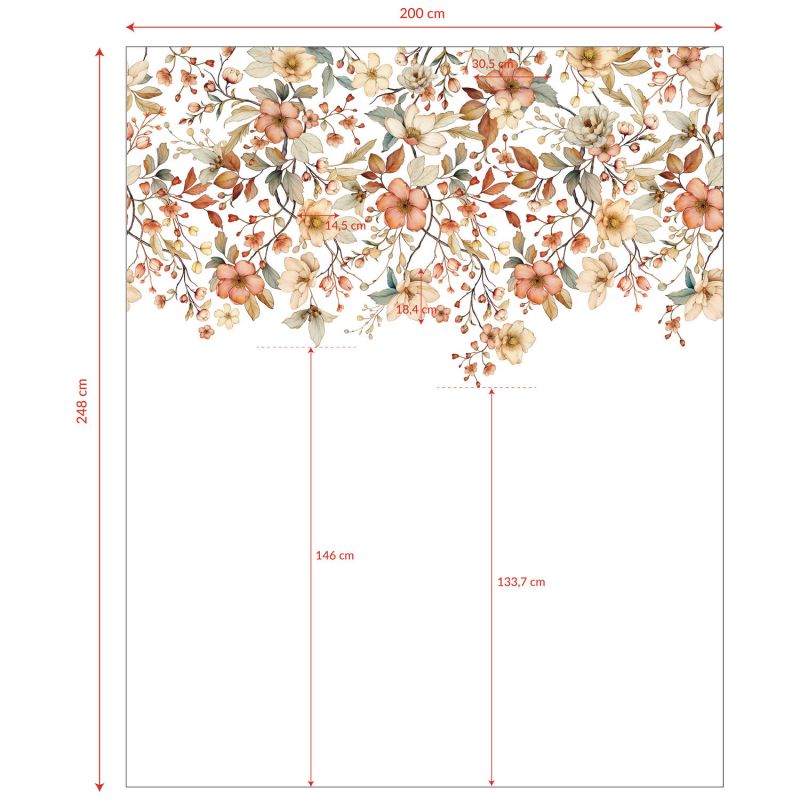 Papier peint panoramique Decor Jardin fleuri (2m x 248 cm)  Lilipinso Produit 4