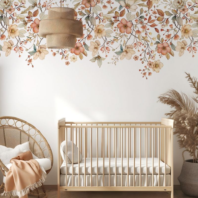 Papier peint panoramique Decor Jardin fleuri (2m x 248 cm)  Lilipinso Ambiance 7