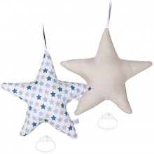 Coussin musical étoile Mixed stars mint (26 x 24 cm)  par Little Dutch