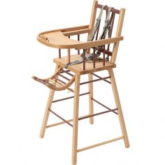 Chaise haute traditionnelle André hybride vieux rose - Combelle