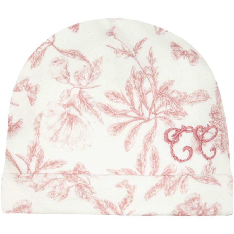 Bonnet de naissance en coton blanc Toile de Jouy Tartine et Chocolat Produit 1 grande taille