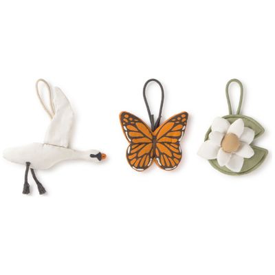 Lot de 3 hochets à suspendre Cygne (21 x 24 cm)