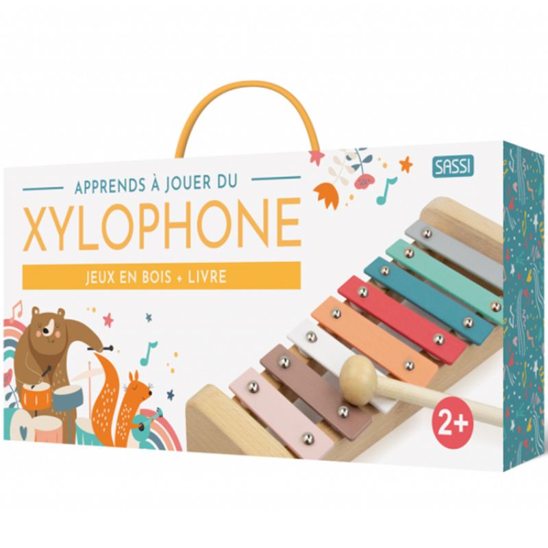 Apprends à jouer du xylophone instrument et livre Sassi Junior